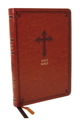 Kjv, Thinline Bible, Leathersoft, Brown, Red Letter Edition, Comfort Print Cover Image