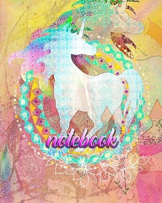Notebook: Colorful Rainbow Unicorn - 100 Pages 8