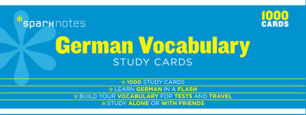 German Vocabulary Sparknotes Study Cards: Volume 11 Cover Image