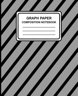 Graph Paper Composition Notebook: Stripes (Gray), 7.5