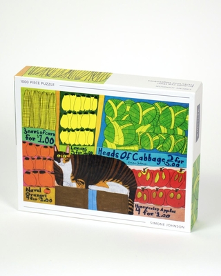 Bodega Cat with Fruits and Vegetables: Simone Johnson 1000 Piece Puzzle Cover Image