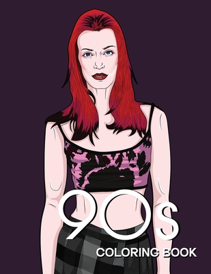 90s FASHION COLORING BOOK: A Fashion Coloring Book for adults and teenagers Cover Image