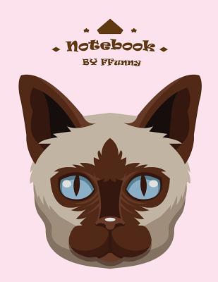 Notebook: Dark brown cat on pink cover and Dot Graph Line Sketch pages, Extra large (8.5 x 11) inches, 110 pages, White paper, S By F. Funny Cover Image