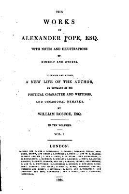 Cover for The Works of Alexander Pope Esq., with Notes and Illustrations by Himself and Others