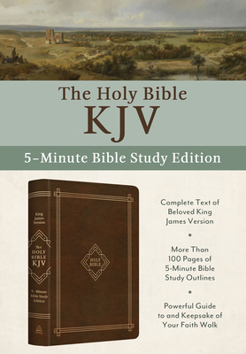 The Holy Bible KJV: 5-Minute Bible Study Edition [Classic Hickory] Cover Image