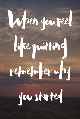 When You Feel Like Quitting Remember Why You Started: Useful Motivational Notebook For The Intern Willing To Learn And Grow As A Person Cover Image