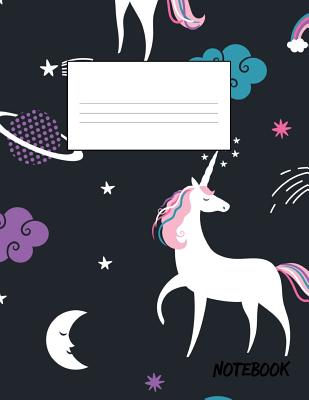 Notebook: 130 Dot Grid (Unicorn World in a Space Galaxy with Stars) Cover Image