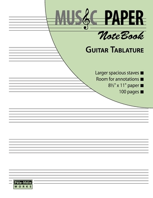 MUSIC PAPER NoteBook - Guitar Tablature Cover Image