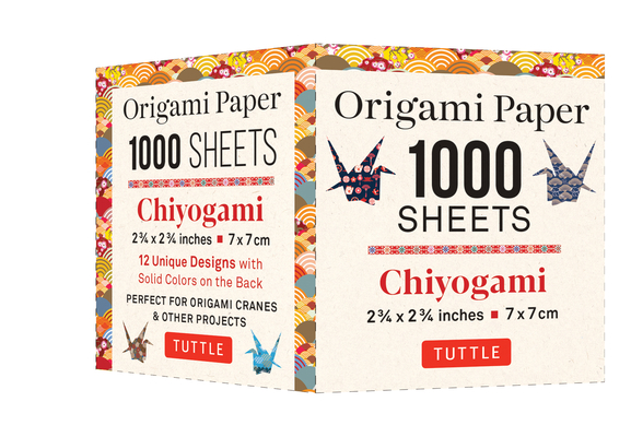 Origami Paper Chiyogami 1,000 Sheets 2 3/4 in (7 CM): Tuttle Origami Paper: Double-Sided Origami Sheets Printed with 12 Designs (Instructions for Orig By Tuttle Publishing (Editor) Cover Image