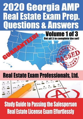 2020 Georgia AMP Real Estate Exam Prep Questions and Answers: Study Guide to Passing the Salesperson Real Estate License Exam Effortlessly [Volume 1 o By Fun Science Group, Real Estate Exam Professionals Ltd Cover Image