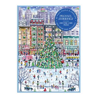Michael Storrings Christmas in the City Greeting Card Puzzle Cover Image