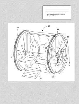 Wide Ruled Composition Notebook 100 Sheets 200 Pages: Vehicle Patent Drawing