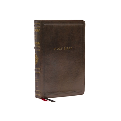Nkjv, Personal Size Reference Bible, Sovereign Collection, Leathersoft, Brown, Red Letter, Comfort Print: Holy Bible, New King James Version By Thomas Nelson Cover Image