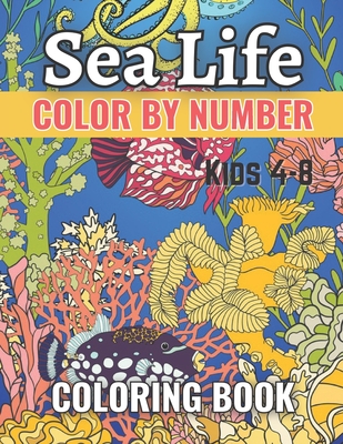 sea life color by number coloring pages