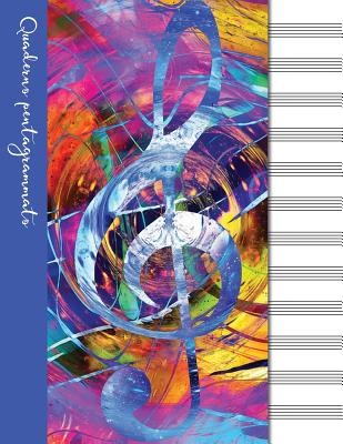 Quaderno pentagrammato: Quaderno di musica - Copertina blu (Paperback)