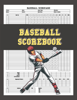Baseball Scorebook: 120 Pages Baseball Score Record Keeper Book, Baseball Scoring book By Macro Eberhart Cover Image