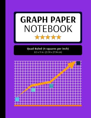 Graph Paper Notebook: 200 Pages, 4x4 Quad Ruled, Grid Paper Composition (Large, 8.5x11 in.) By Joyful Journals Cover Image
