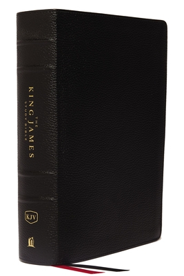 The King James Study Bible, Genuine Leather, Black, Indexed, Full-Color Edition Cover Image