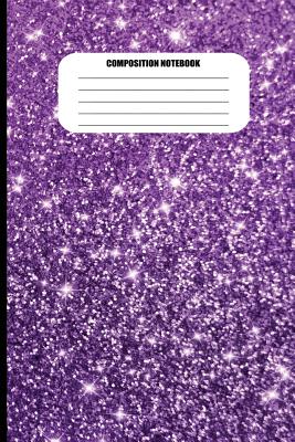 Composition Notebook: Purple Metallic Sparkle Effect (100 Pages, College Ruled) Cover Image