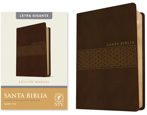 Santa Biblia Ntv, Edición Manual, Letra Gigante (Letra Roja, Sentipiel, Café) By Tyndale Cover Image