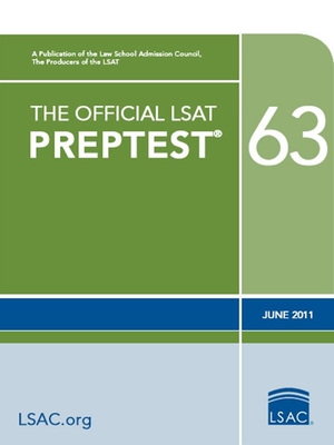 The Official LSAT Preptest 63: (june 2011 LSAT) By Law School Admission Council Cover Image