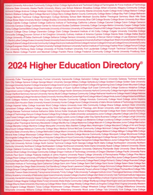 Higher Education Directory 2024 Cover Image