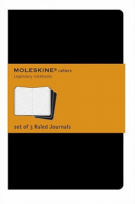 Moleskine Cahier Journal (Set of 3), Extra Large, Ruled, Black, Soft Cover (7.5 x 10) (Cahier Journals) By Moleskine Cover Image