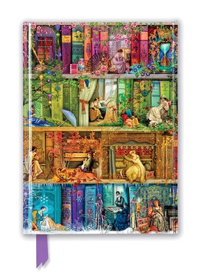 Aimee Stewart: A Stitch in Time Bookshelves (Foiled Journal) (Flame Tree Notebooks) By Flame Tree Studio (Created by) Cover Image