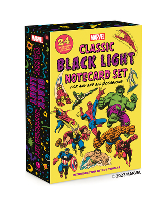 Marvel Classic Black Light Notecard Set: 24 Oversized Cards + Envelopes for Any and All Occasions Cover Image