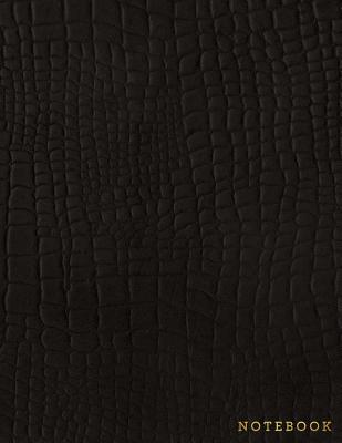 Notebook: Classic Black Alligator Skin Style - Embossed Style Lettering - Softcover - 150 College-ruled Pages - 8.5 x 11 size By Shady Grove Notebooks Cover Image