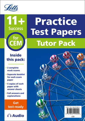 Letts 11+ Success – 11+ Mock Test Papers Tutor Pack for CEM Inc Audio Download By Collins UK Cover Image