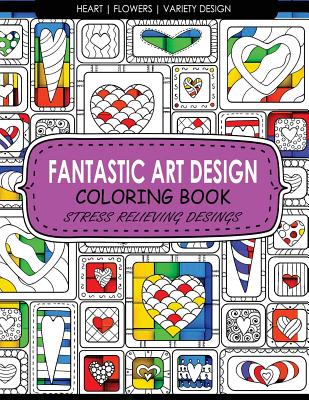 Adult Coloring book with stress relieving Heart patterns - shop