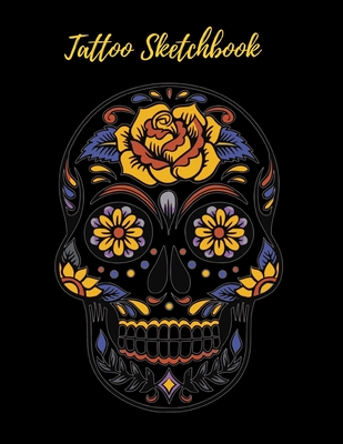 Tattoo Sketckbook: Tattoo Artist Sketchbook With Prompts For Drawing,  Consultations And Creating Your Own Designs - Colorful Skull (Paperback)