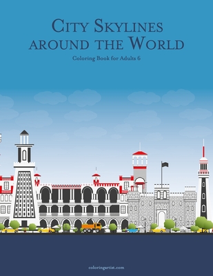 City Skylines around the World Coloring Book for Adults 6