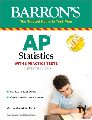 AP Statistics: With 6 Practice Tests (Barron's Test Prep) Cover Image