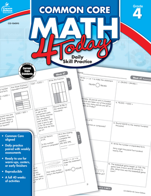 Common Core Math 4 Today, Grade 4: Daily Skill Practice Volume 7 (Common Core 4 Today) Cover Image