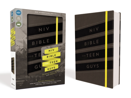 NIV, Bible for Teen Guys, Leathersoft, Charcoal, Elastic Closure: Building Faith, Wisdom and Strength Cover Image