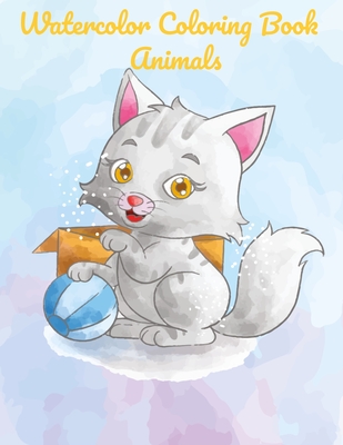 Watercolor coloring book animals: Coloring books for teens animals