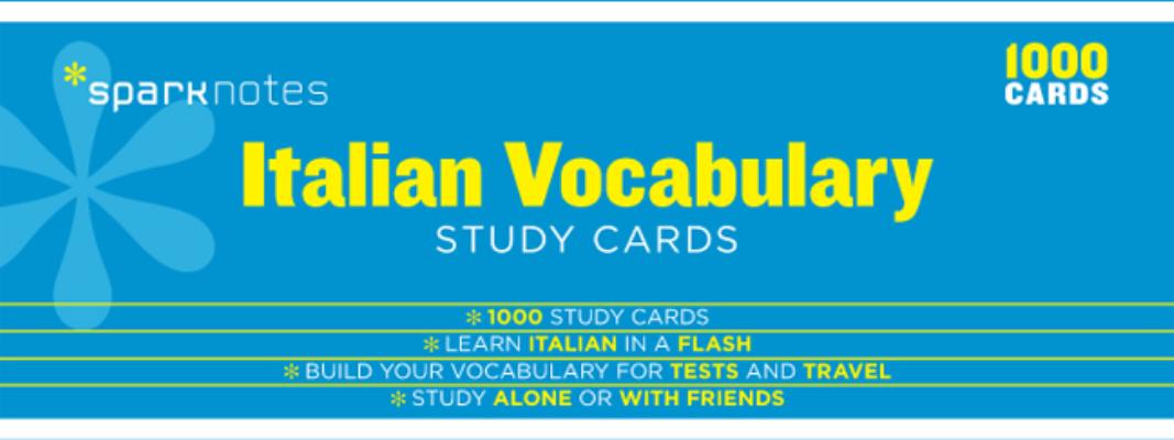 Italian Vocabulary Sparknotes Study Cards: Volume 12 Cover Image