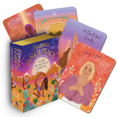 Finding Inner Peace Inspiration Cards: Become the Best Version of Yourself (40 full-color cards, 16-page booklet, and wooden stand) By Olivia Burki Cover Image