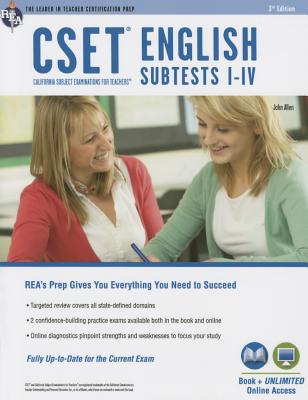 Cover for Cset English Subtests I-IV Book + Online (Cset Teacher Certification Test Prep)