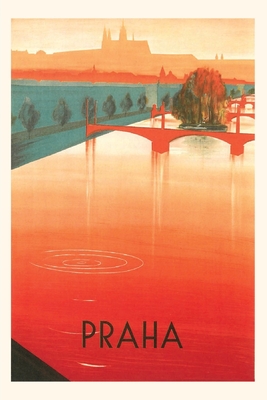 Vintage Journal Prague Travel Poster Cover Image
