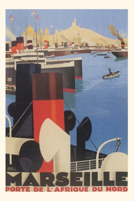 Vintage Journal Ships in Marseille, France Travel Poster Cover Image