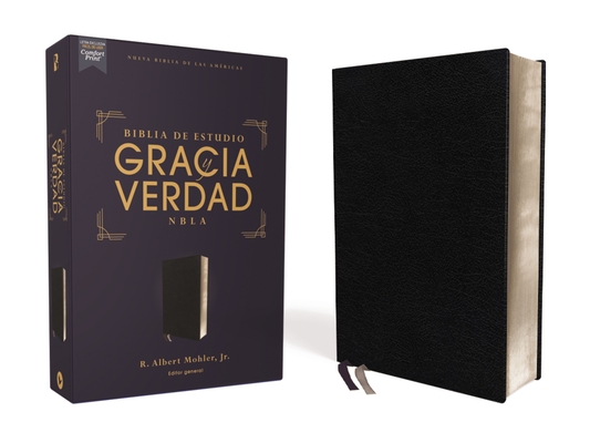 Nbla Biblia de Estudio Gracia Y Verdad, Piel Fabricada, Negro, Interior a DOS Colores By R. Albert Mohler Jr (Editor), Vida Cover Image