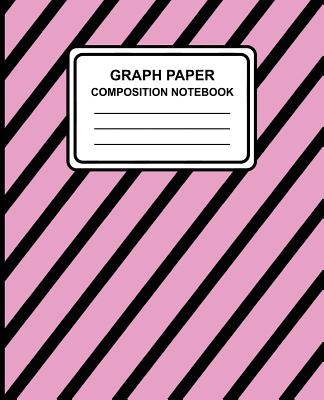 Graph Paper Composition Notebook: Stripes (Pink), 7.5