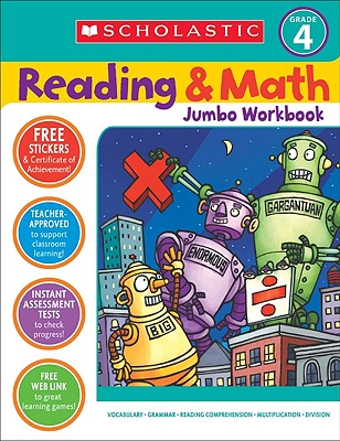 Reading & Math Jumbo Workbook: Grade 4 Cover Image