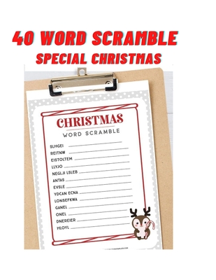 40 word scramble special christmas: Christmas word mixes for children: from 5 years old