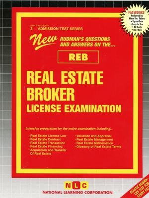 Real Estate Broker (REB) (Admission Test Series #3) By National Learning Corporation Cover Image