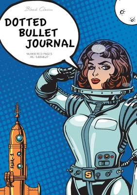 Dotted Bullet Journal: Medium A5 - 5.83X8.27 (Pop Art Spacesuit) Cover Image