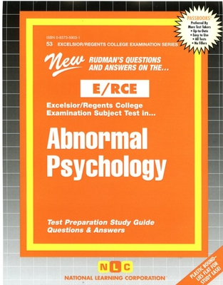 ABNORMAL PSYCHOLOGY: Passbooks Study Guide (Excelsior/Regents College Examination) By National Learning Corporation Cover Image